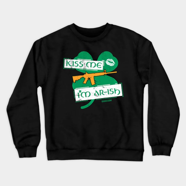 Kiss Me I'M Ar-Ish W C - St. Patrick'S Day Crewneck Sweatshirt by Ro Go Dan